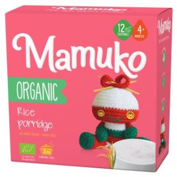 Porridge din orez bio, 4+ luni, 200g Mamuko