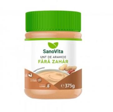 Unt de arahide, fara zahar, SanoVita 375g de la Supermarket Pentru Tine Srl