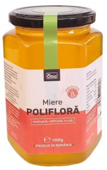 Miere poliflora bio, cruda, nefiltrata, 1000g Obio de la Supermarket Pentru Tine Srl