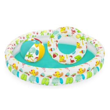 Set piscina gonflabila 3 in 1 - piscina, colac gonflabil,