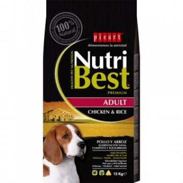 Hrana caini NutriBest Premium Pui si Orez 15kg Adult