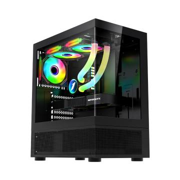 Carcasa 1STPlayer MI7-A Mid Tower ARGB negru