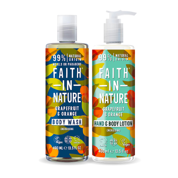 Set gel de dus si lotiune de corp Faith in Nature FNSET17 de la Mass Global Company Srl