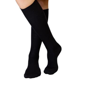 Sosete negre din bumbac pieptanat fara cusatura 3/4 de la Sockspoint Srl