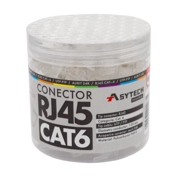 Mufa RJ-45 UTP Cat.6 (100 buc) RJ45-CAT6-JAR de la Big It Solutions