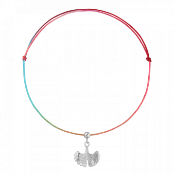 Bratara pentru picior din snur multicolor, frunza Gingko de la Atelier Lolit Srl
