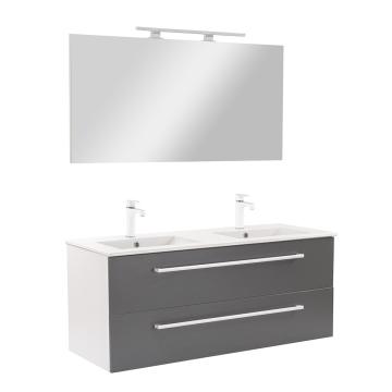 Mobilier complet de baie Vario Clam 120 alb-antracit de la Leziter Kft.