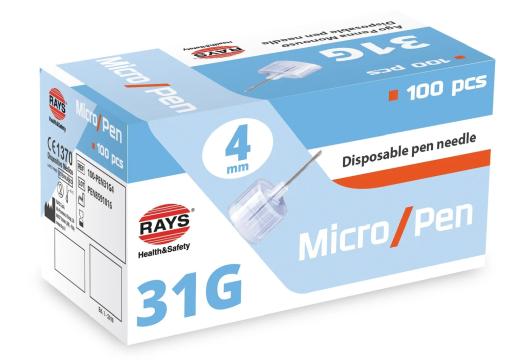 Ac PEN pentru insulina - 31G x 4 mm - 100 buc. de la Medaz Life Consum Srl