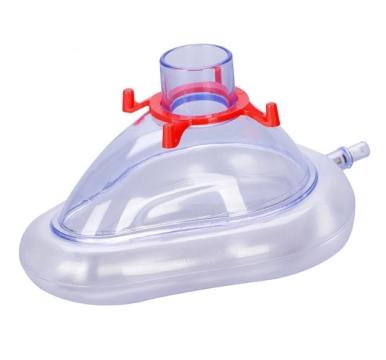 Masca anestezie - rosu - nr. 4 ( M ) - adult de la Medaz Life Consum Srl