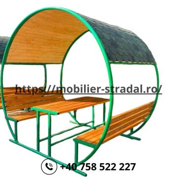 Foisor din lemn si teava rotunda #F200 de la Moblux Stradal SRL