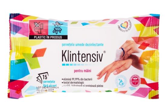 Servetele dezinfectante pentru maini Klintensiv - 15 buc de la Medaz Life Consum Srl