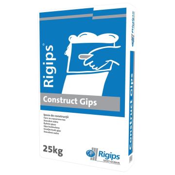 Ipsos gri pentru constructii rigips Construct Gips / 25 kg de la URBANIX SRL