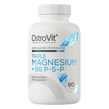 Supliment OstroVit Triple Magnesium + B6 P-5-P 90 Capsule