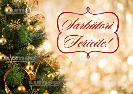 Imagine comestibila tort din zahar Sarbatori Fericite de la Lumea Basmelor International Srl