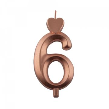 Lumanari bronz cifra 6, 10 buc. - Lumea