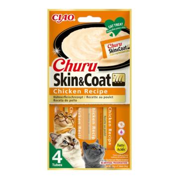 Hrana Churu pisici skin&coat reteta de pui cu ulei de peste de la Club4Paws Srl