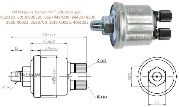 Sonda ulei Doosan, King Long, Higher, Hyundai, Ricardo de la Roverom Srl