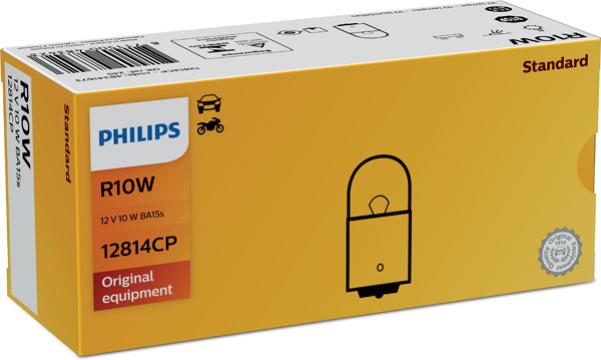 Bec auxiliar R10W 12V set 10 buc Philips