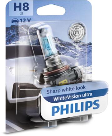 Bec far H8 PQJ19-1 35W 12V White Vision Ultra Philips