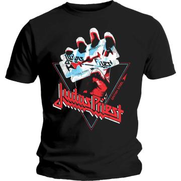 Tricou Oficial Judas Priest British Steel Hand Triangle de la Rovantin Srl