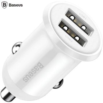 Incarcator auto Baseus Grain Pro, 2 x USB Output 5V/4.8A de la Eve Nasia S.r.l