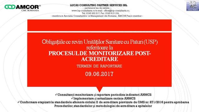 Acreditarea unitatilor medicale de la Lucas Consulting Partner LCP Srl