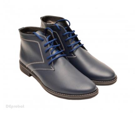 Ghete barbati piele naturala bleumarin casual-elegante