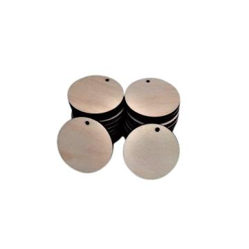 Set 20 bucati baza lemn blank, rotund, 3.5 cm