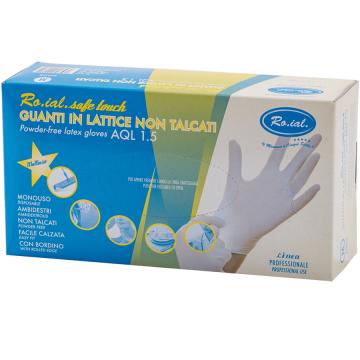 Manusi latex albe fara pudra 100 buc M - Roial de la Mezza Luna Srl.