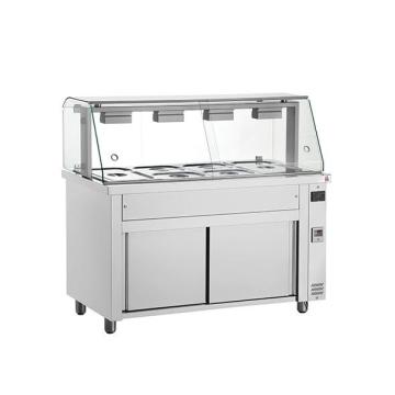 Bain Marie cu vitrina de sticla 4 x GN 1/1