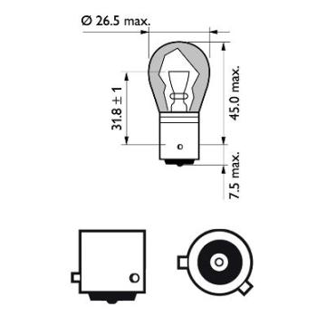 Set 2 becuri semnalizare PY21W 12V (blister) Philips