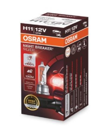 Bec 12V H11 55 W Night Breaker Silver +100% Osram