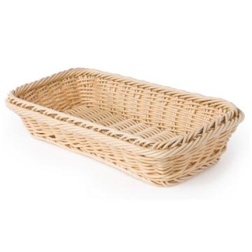 Cos din polirattan GN 1/3, bej deschis, 32.5x17.5x7 cm