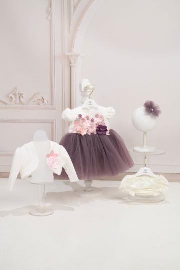 Compleu botez Plum (maneca scurta) de la Andreeatex