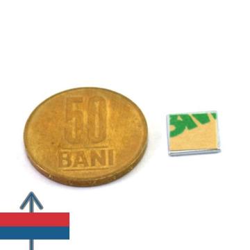 Magnet neodim bloc 10 x 10 x 1 mm autoadeziv de la Magneo Smart