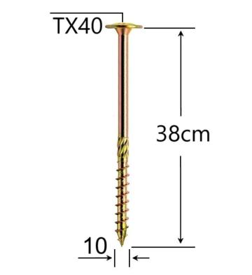 Surub dulgherie cap plat 10x380 - 25buc/cutie de la Marisim Total Instal Srl