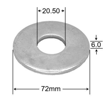 Saiba plata speciala M20x72x6 DIN 440R - 25buc/cutie de la Marisim Total Instal Srl