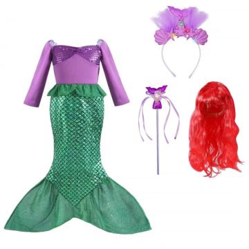 Costum carnaval printesa sirena 3-4 ani