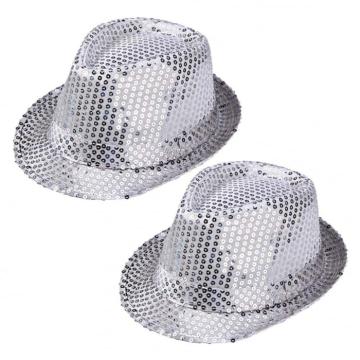 Palarie argintie cu paiete pentru petrecere - set 2 bucati de la Molifag Srl