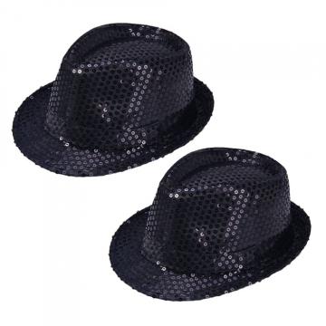 Palarie neagra cu paiete pentru petrecere - set 2 bucati de la Molifag Srl