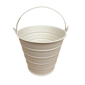 Galetusa din tabla cu toarta crem, d12cm de la Distinctiv Store Srl