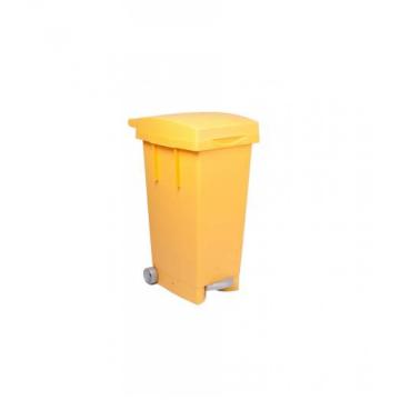 Pubela cu pedala, 80 litri, Big galben