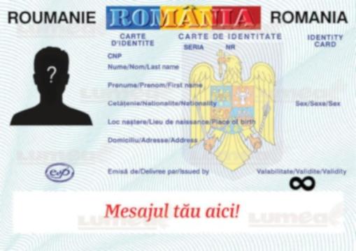 Imagine comestibila din zahar buletin personalizata de la Lumea Basmelor International Srl