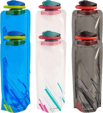 Sticle pliabile reutilizabile din plastic colorat 700 ml