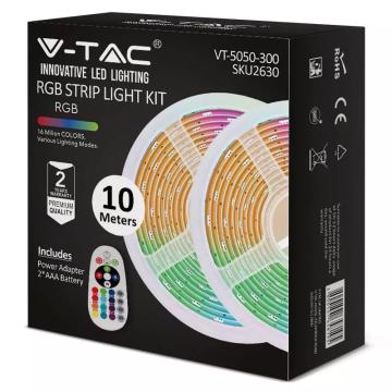 Kit banda led V-tac SKU-2630, 2x5m, IP20, RGB