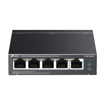 Switch 4 porturi RJ45 10 100 Mbps PoE, 1 port RJ45 10 100 Mb