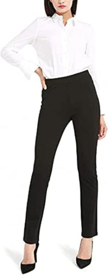 Pantaloni negri, drepti, eleganti, pentru femei