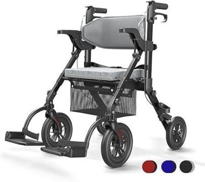 Scaun cu rotile, rollator vocic V-RL-Z51-E-BK