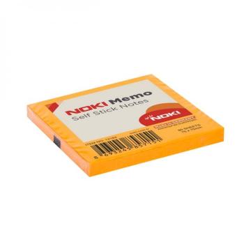 Notite adezive, Noki, portocaliu, 75 x 75 mm, 100 file/set de la Sanito Distribution Srl