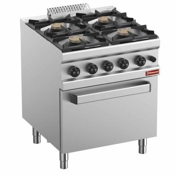 Masina de gatit pe gaz 4 arzatoare, cu cuptorul GN 2/1 de la Clever Services SRL